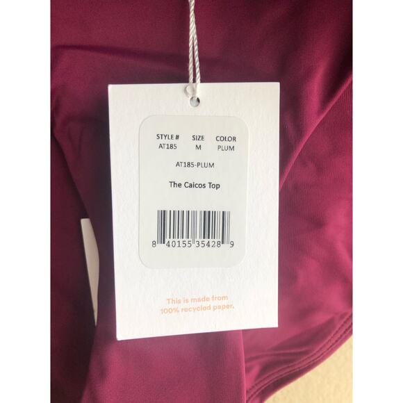 NEW Andie The Caicos Top Hipster Bottom Set 2 Plum Medium Womens - Picture 3 of 15